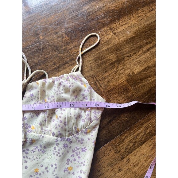 Quiet Storm Yellow Floral Mini Sundress Size Small - Picture 8 of 10